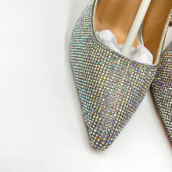 Steve Madden‎ Womens Altisha Rhinestone Jewel Encrusted Heels Pumps Shoes 6.5M - Picture 4 of 16